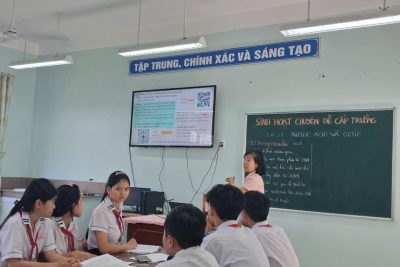 TRƯỜNG THCS AN QUANG TỔ CHỨC GIAI ĐOẠN 2 CHUYÊN ĐỀ “ỨNG DỤNG CÔNG NGHỆ SỐ, HỌC LIỆU SỐ VÀ CÁC CÔNG CỤ AI TRONG DẠY HỌC, KIỂM TRA ĐÁNH GIÁ VÀ HỖ TRỢ HỌC SINH TỰ HỌC”